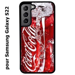 Coque noire pour Samsung Galaxy S22 Coca-Cola Rouge Original