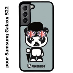 Coque noire pour Samsung Galaxy S22 PANDA BOO© So British  - coque humour