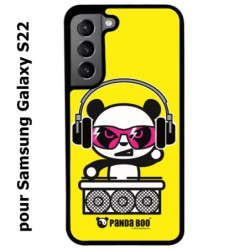 Coque noire pour Samsung Galaxy S22 PANDA BOO© DJ music - coque humour