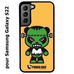 Coque noire pour Samsung Galaxy S22 PANDA BOO© Frankenstein monstre - coque humour