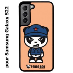 Coque noire pour Samsung Galaxy S22 PANDA BOO© Mao Panda communiste - coque humour