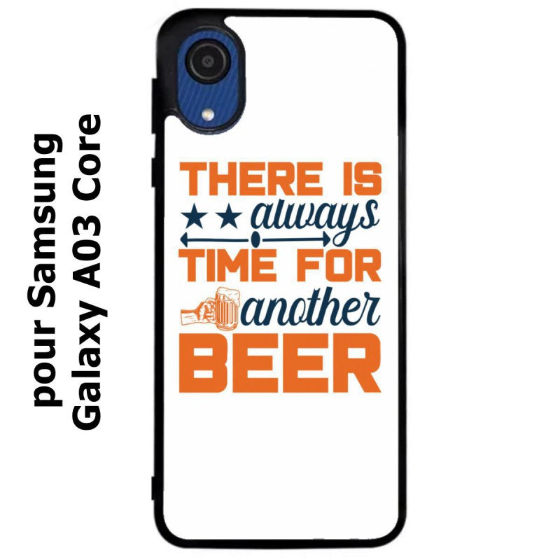 Coque noire pour Samsung Galaxy A03 Core Always time for another Beer Humour Bière