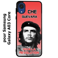 Coque noire pour Samsung Galaxy A03 Core Che Guevara - Viva la revolution