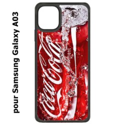 Coque noire pour Samsung Galaxy A03 Coca-Cola Rouge Original