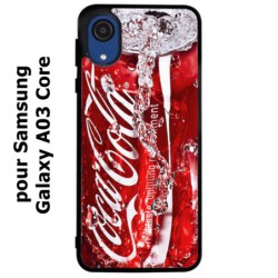 Coque noire pour Samsung Galaxy A03 Core Coca-Cola Rouge Original