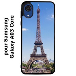 Coque noire pour Samsung Galaxy A03 Core Tour Eiffel Paris France