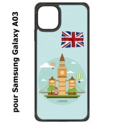 Coque noire pour Samsung Galaxy A03 Monuments Londres - Big Ben