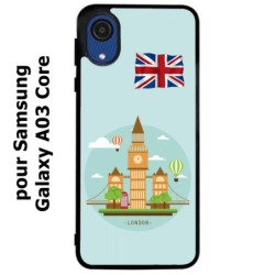 Coque noire pour Samsung Galaxy A03 Core Monuments Londres - Big Ben