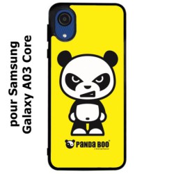 Coque noire pour Samsung Galaxy A03 Core PANDA BOO© l'original - coque humour