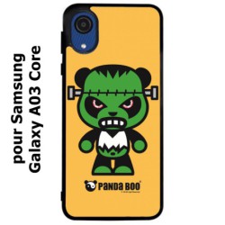 Coque noire pour Samsung Galaxy A03 Core PANDA BOO© Frankenstein monstre - coque humour