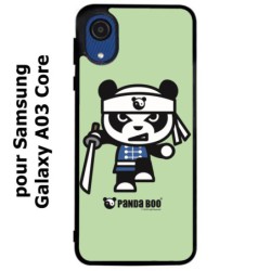 Coque noire pour Samsung Galaxy A03 Core PANDA BOO© Ninja Boo - coque humour