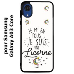 Coque noire pour Samsung Galaxy A03 Core ProseCafé© coque Humour : Je m'en fous