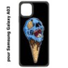 Coque noire pour Samsung Galaxy A03 Ice Skull - Crâne Glace - Cône Crâne - skull art