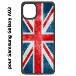 Coque noire pour Samsung Galaxy A03 Drapeau Royaume uni - United Kingdom Flag