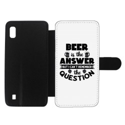 Etui cuir pour Samsung Galaxy A10 Beer is the answer Humour Bière