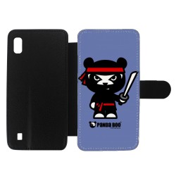 Etui cuir pour Samsung Galaxy A10 PANDA BOO© Ninja Boo noir - coque humour