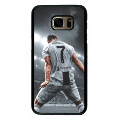 Coque noire pour Samsung A530/A8 2018 Cristiano Ronaldo Juventus Turin Football stade