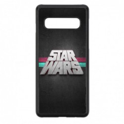 Coque noire pour Samsung A530/A8 2018 logo Stars Wars fond gris - légende Star Wars