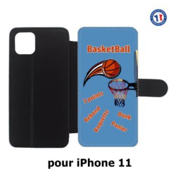 Etui cuir pour Iphone 11 fan Basket