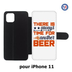 Etui cuir pour Iphone 11 Always time for another Beer Humour Bière