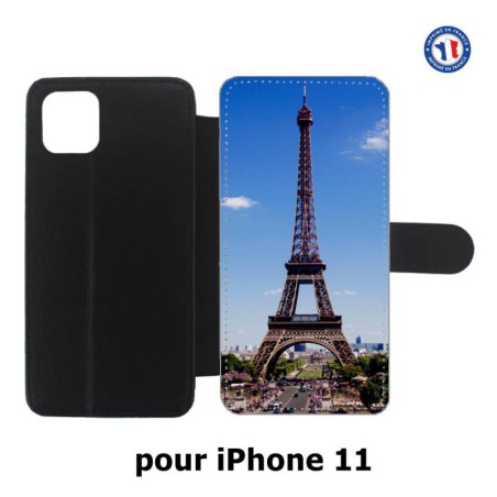 Etui cuir pour Iphone 11 Tour Eiffel Paris France