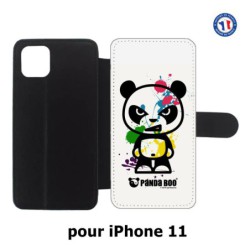 Etui cuir pour Iphone 11 PANDA BOO© paintball color flash - coque humour