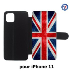 Etui cuir pour Iphone 11 Drapeau Royaume uni - United Kingdom Flag