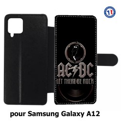 Etui cuir pour Samsung Galaxy A12 groupe rock AC/DC musique rock ACDC
