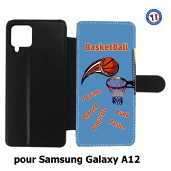 Etui cuir pour Samsung Galaxy A12 fan Basket