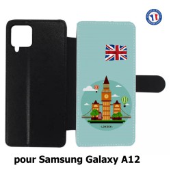 Etui cuir pour Samsung Galaxy A12 Monuments Londres - Big Ben