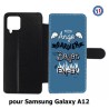 Etui cuir pour Samsung Galaxy A12 ProseCafé© coque Humour : Ange gardien un boulot d'enfer