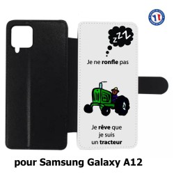 Etui cuir pour Samsung Galaxy A12 humour