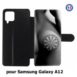 Etui cuir pour Samsung Galaxy A12 coque sexy Cible Fléchettes - coque érotique