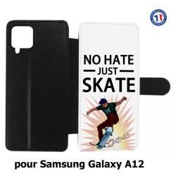 Etui cuir pour Samsung Galaxy A12 Skateboard