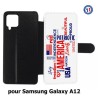 Etui cuir pour Samsung Galaxy A12 USA lovers - drapeau USA - patriot