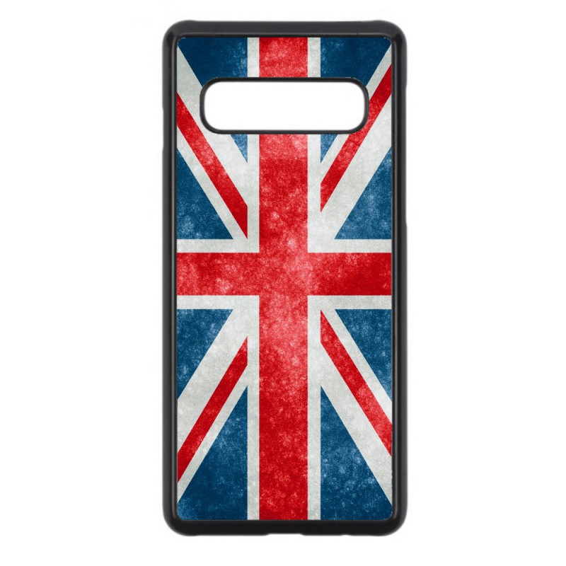 Coque noire pour Samsung S10 Plus Drapeau Royaume uni - United Kingdom Flag
