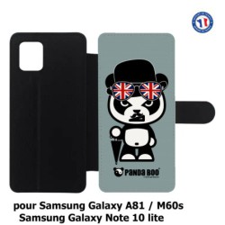 Etui cuir pour Samsung Galaxy A81 PANDA BOO© So British  - coque humour