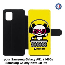Etui cuir pour Samsung Galaxy M60s PANDA BOO© DJ music - coque humour
