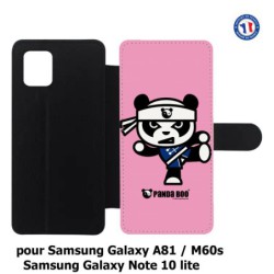 Etui cuir pour Samsung Galaxy A81 PANDA BOO© Ninja Kung Fu Samouraï - coque humour