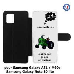 Etui cuir pour Samsung Galaxy A81 humour