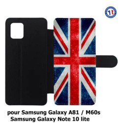 Etui cuir pour Samsung Galaxy A81 Drapeau Royaume uni - United Kingdom Flag