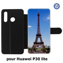 Etui cuir pour Huawei P30 Lite Tour Eiffel Paris France