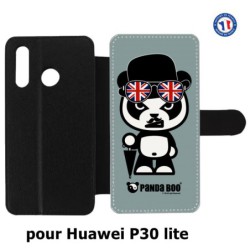Etui cuir pour Huawei P30 Lite PANDA BOO© So British  - coque humour