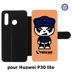 Etui cuir pour Huawei P30 Lite PANDA BOO© Mao Panda communiste - coque humour