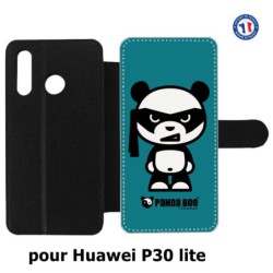 Etui cuir pour Huawei P30 Lite PANDA BOO© bandeau kamikaze banzaï - coque humour