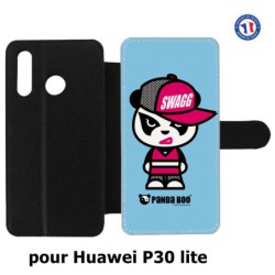 Etui cuir pour Huawei P30 Lite PANDA BOO© Miss Panda SWAG - coque humour