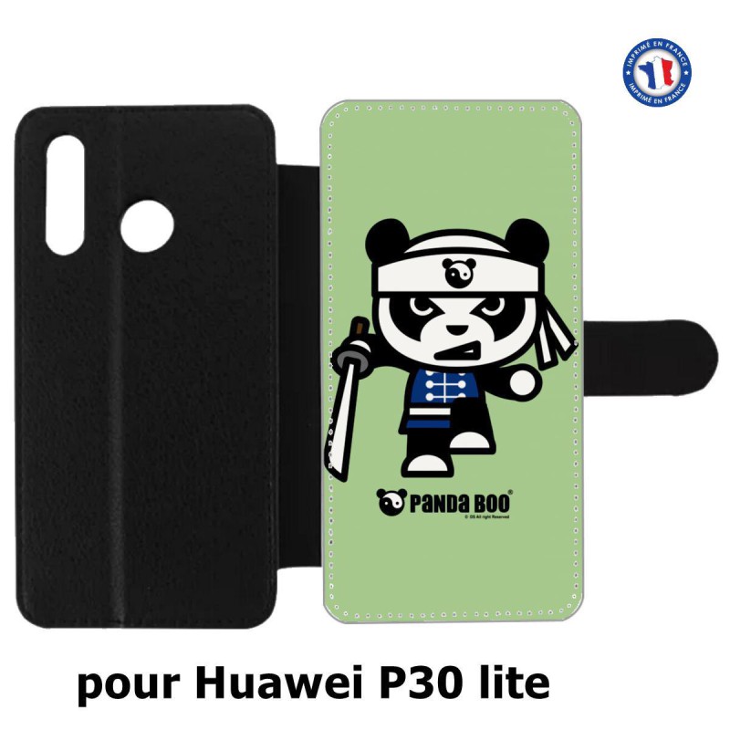 Etui cuir pour Huawei P30 Lite PANDA BOO© Ninja Boo - coque humour