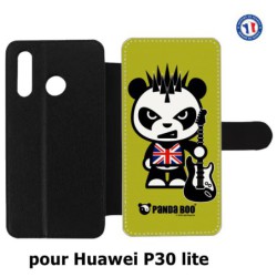 Etui cuir pour Huawei P30 Lite PANDA BOO© Punk Musique Guitare - coque humour