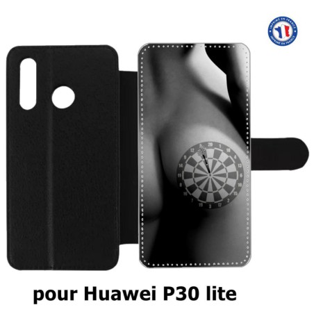 Etui cuir pour Huawei P30 Lite coque sexy Cible Fléchettes - coque érotique