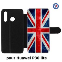 Etui cuir pour Huawei P30 Lite Drapeau Royaume uni - United Kingdom Flag